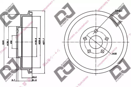 Тормозный барабан DJ PARTS BR1025